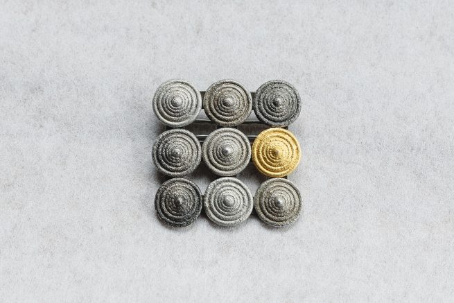 Brosche, Silber, Gold 750, 2007