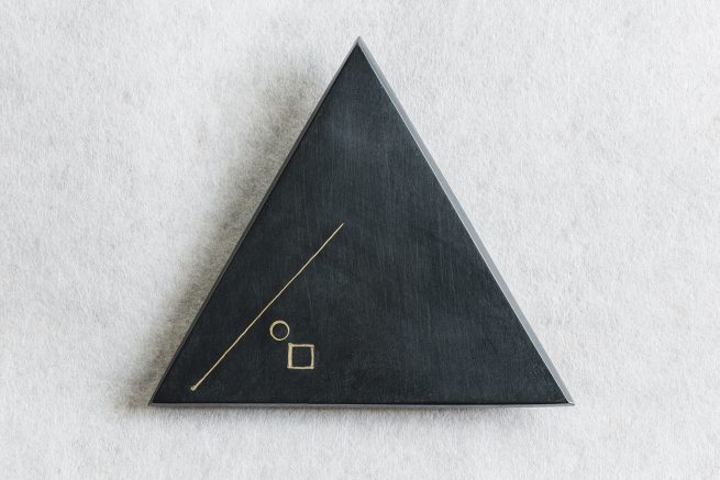 Brosche, Silber, Kupfer oxidiert, 1984