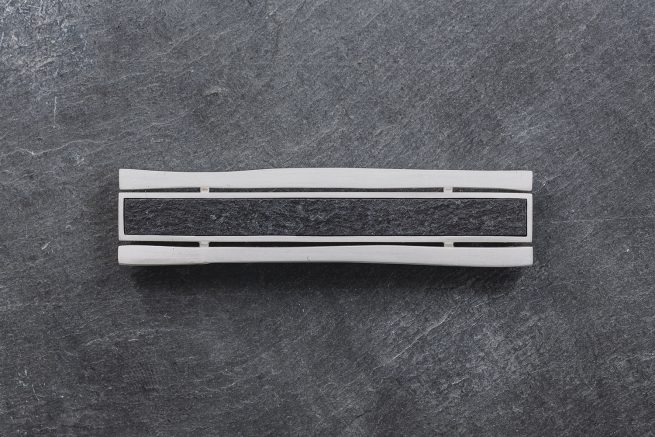 Brosche, Silber, Schiefer, 2008