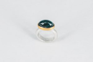 Ring, Silber, Gold, Indigolith, 2019