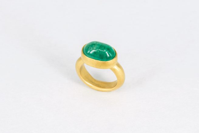 Ring, Gold 750, Feingold, Smaragd, 2018