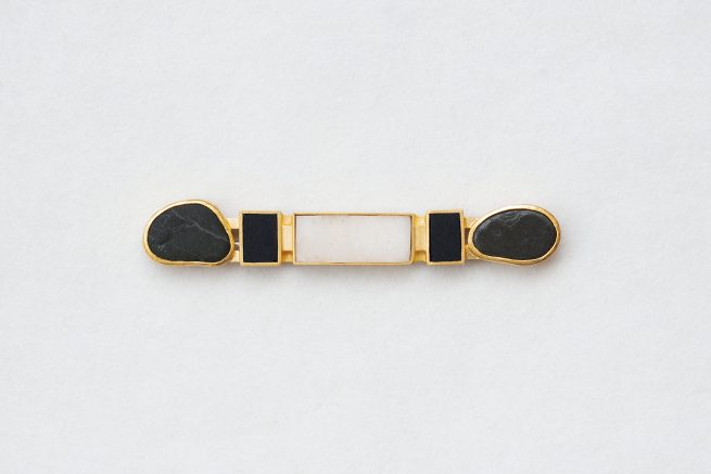 Feingold, Gold 750, Knochen, Ebenholz, Stein tyrrhenisches Meer, 2020